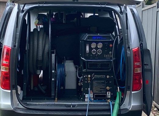 upholstery cleaning mighty clean van